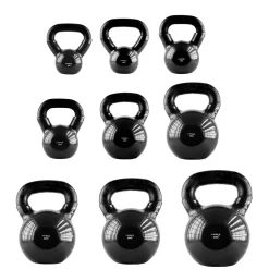 KNV BLACK KETTLEBELL ŻELIWNY POKRYTY WINYLEM HMS