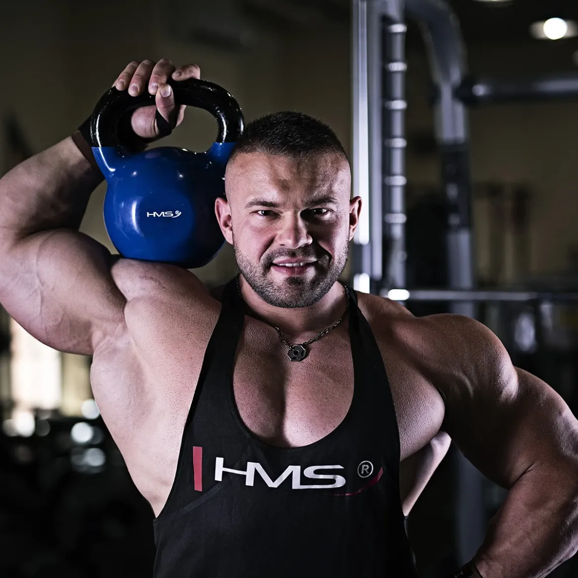 KNV KETTLEBELL ŻELIWNY POKRYTY WINYLEM HMS