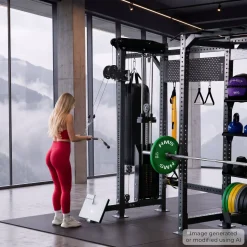 MULTIFUNKCYJNA KLATKA POWER RACK Z WYCIĄGIEM I REGAŁEM DO PRZECHOWYWANIA XENTRYON HMS