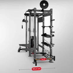 MULTIFUNKCYJNA KLATKA POWER RACK Z WYCIĄGIEM I REGAŁEM DO PRZECHOWYWANIA XENTRYON HMS