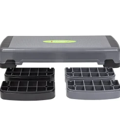 Regulowany szaro-czarny step do aerobiku HMS AS005
