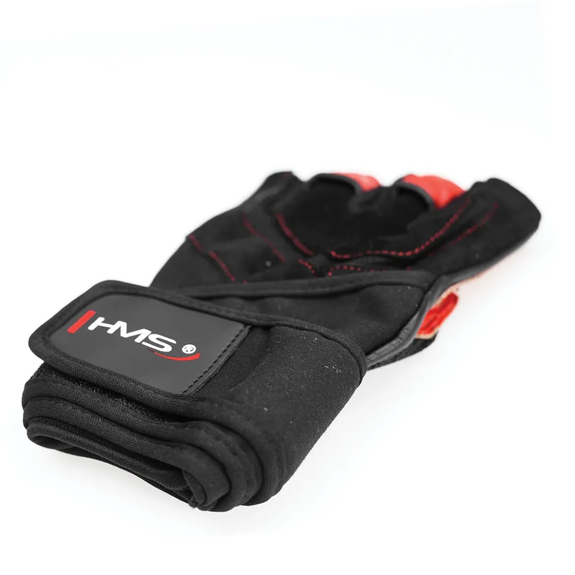 RST01 BLACK/RED RĘKAWICE NA SIŁOWNIĘ HMS