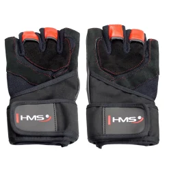 RST01 BLACK/RED RĘKAWICE NA SIŁOWNIĘ HMS