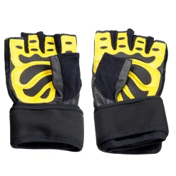 RST01 BLACK/YELLOW RĘKAWICE NA SIŁOWNIĘ HMS