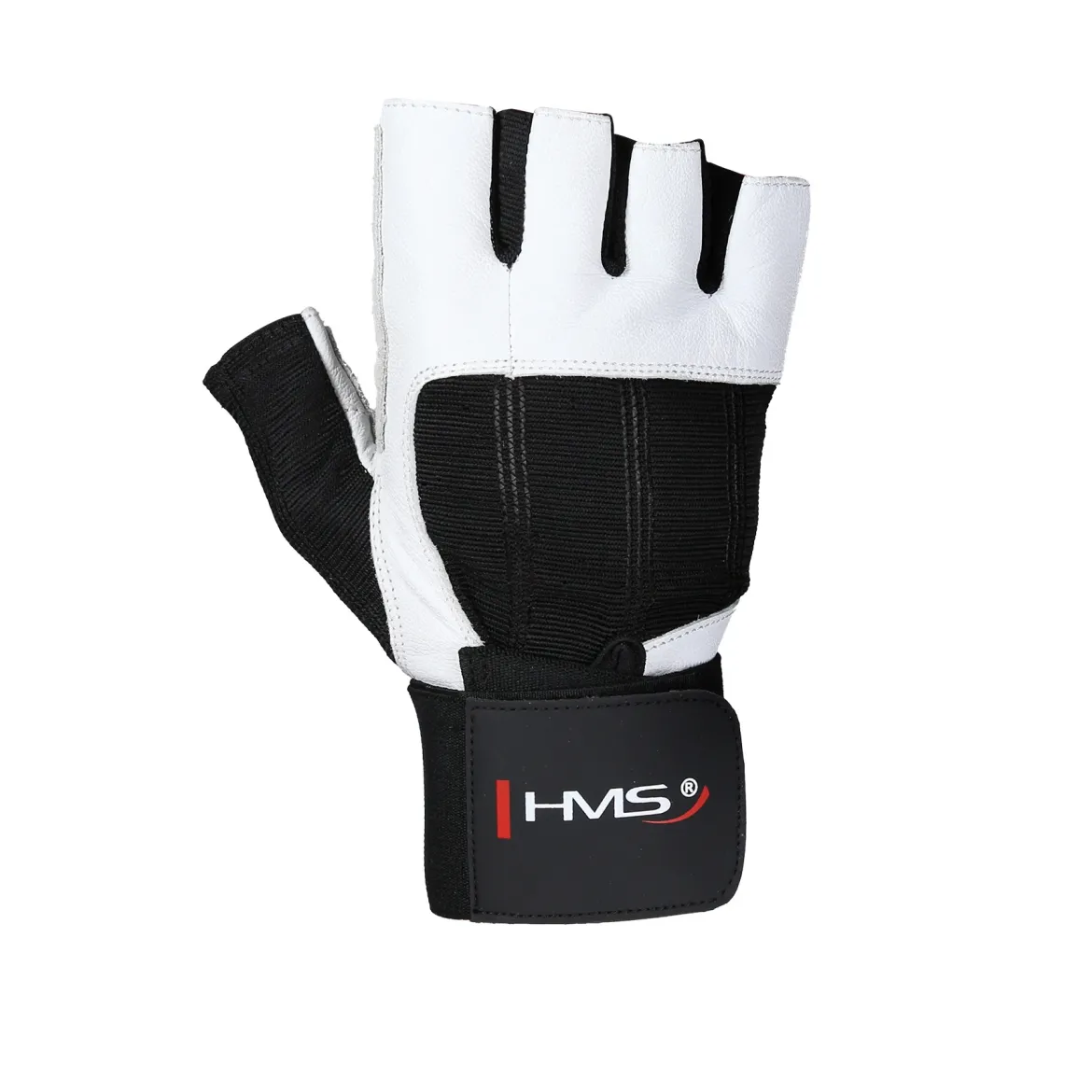 RST04 WHITE-BLACK RĘKAWICE NA SIŁOWNIĘ HMS