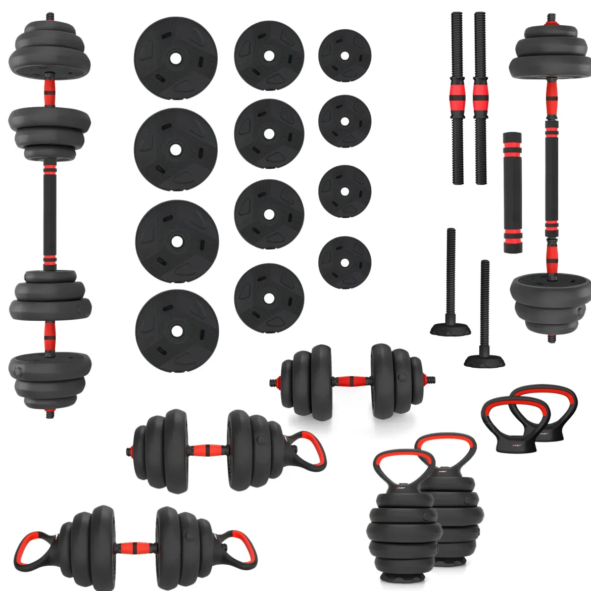 SGN120 PRO SET 6W1 ZESTAW CIĘŻARÓW 20KG HMS