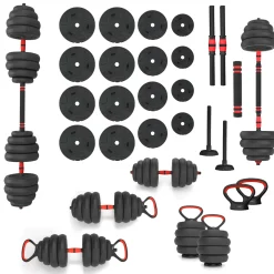 SGN140 PRO SET 6W1 ZESTAW CIĘŻARÓW 40KG HMS