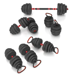 SGN140 PRO SET 6W1 ZESTAW CIĘŻARÓW 40KG HMS