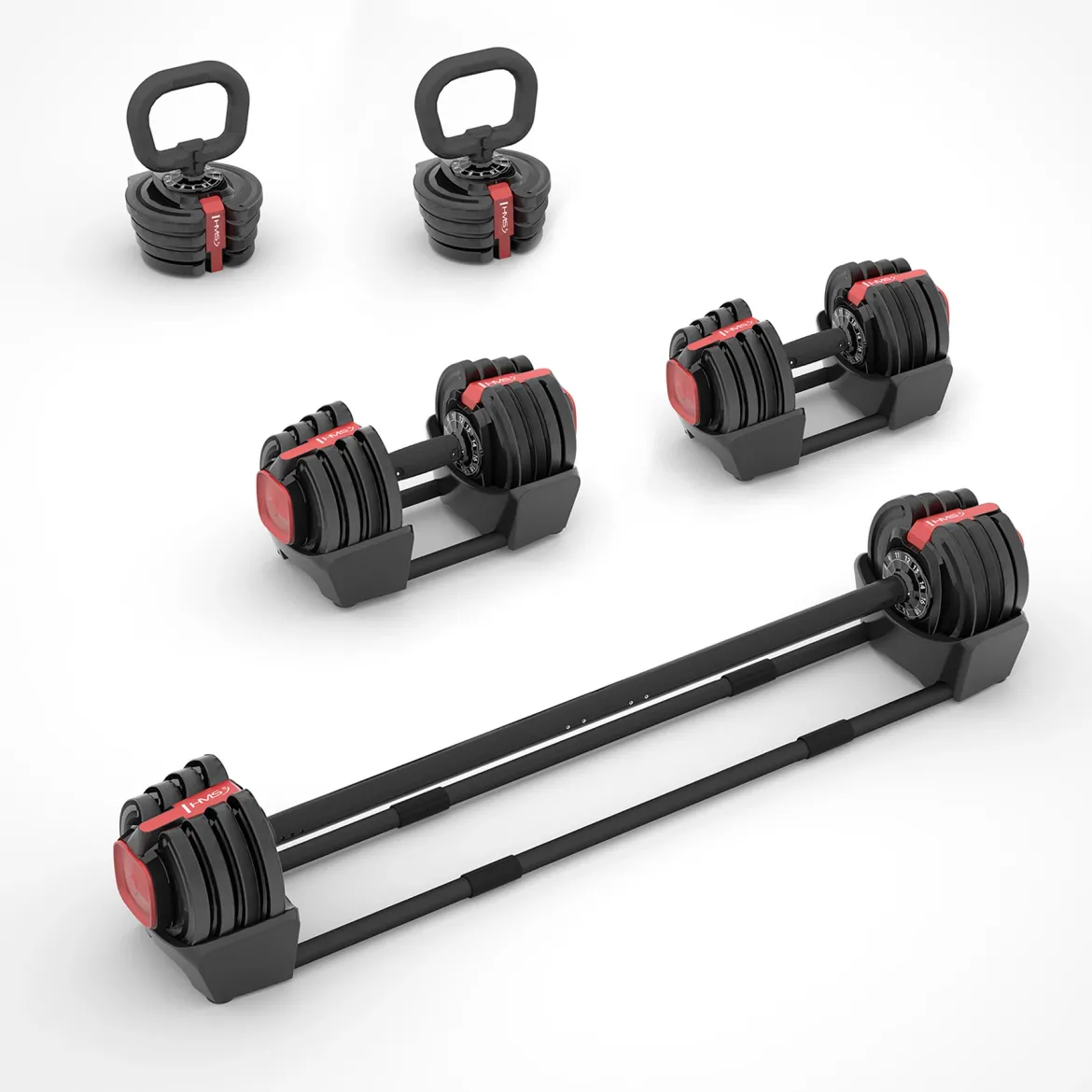 SGR18 PRO SET 3W1 ZESTAW REGULOWANYCH SZTANGIELEK 41 KG HMS