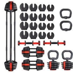 SGR18 PRO SET 3W1 ZESTAW REGULOWANYCH SZTANGIELEK 41 KG HMS
