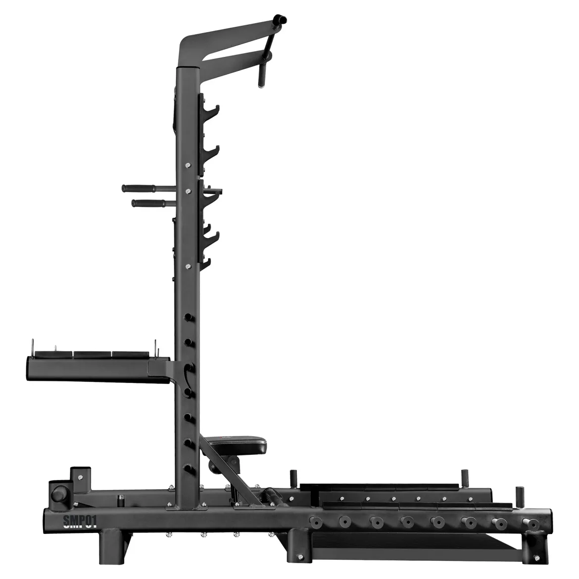 SMP01 STOJAK MULTIFUNKCYJNY Z PLATFORMĄ DO PODNOSZENIA CIĘŻARÓW I HIP THRUST COMMERCIAL HMS