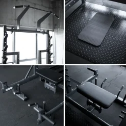 SMP01 STOJAK MULTIFUNKCYJNY Z PLATFORMĄ DO PODNOSZENIA CIĘŻARÓW I HIP THRUST COMMERCIAL HMS