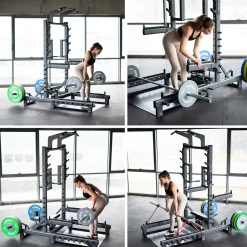 SMP01 STOJAK MULTIFUNKCYJNY Z PLATFORMĄ DO PODNOSZENIA CIĘŻARÓW I HIP THRUST COMMERCIAL HMS