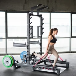 SMP01 STOJAK MULTIFUNKCYJNY Z PLATFORMĄ DO PODNOSZENIA CIĘŻARÓW I HIP THRUST COMMERCIAL HMS