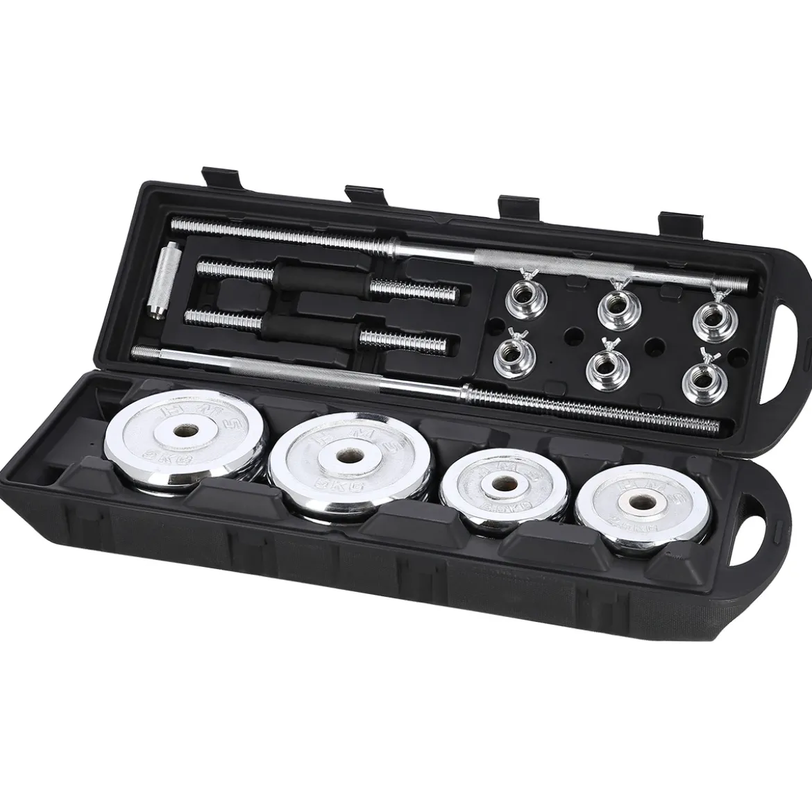 STC50 SZTANGIELKI REGULOWANE W WALIZCE CHROMOWANE 50KG HMS