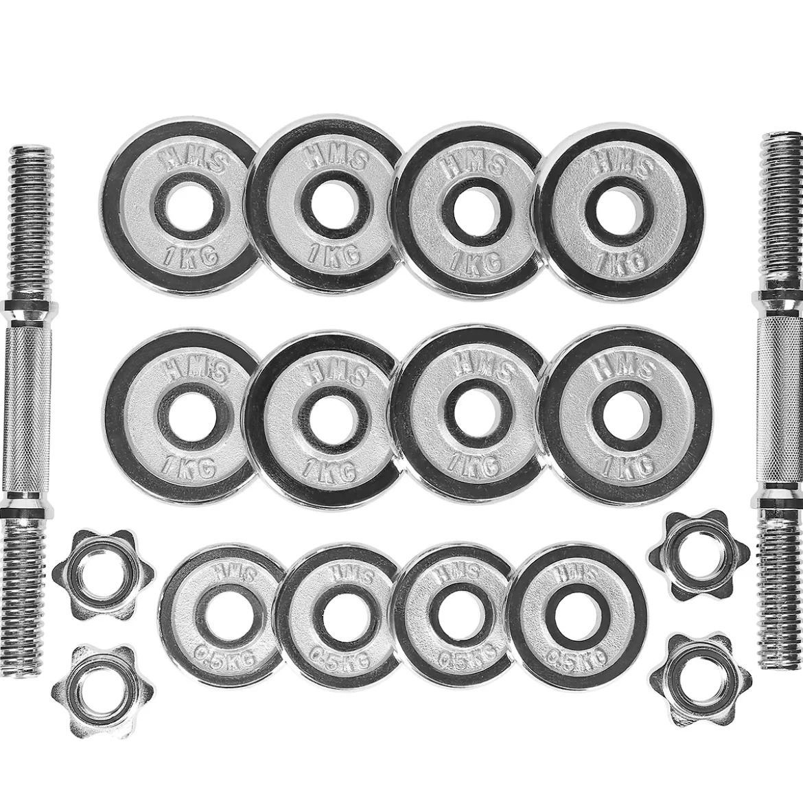 STC15 SZTANGIELKI REGULOWANE W WALIZCE CHROMOWANE 15KG HMS