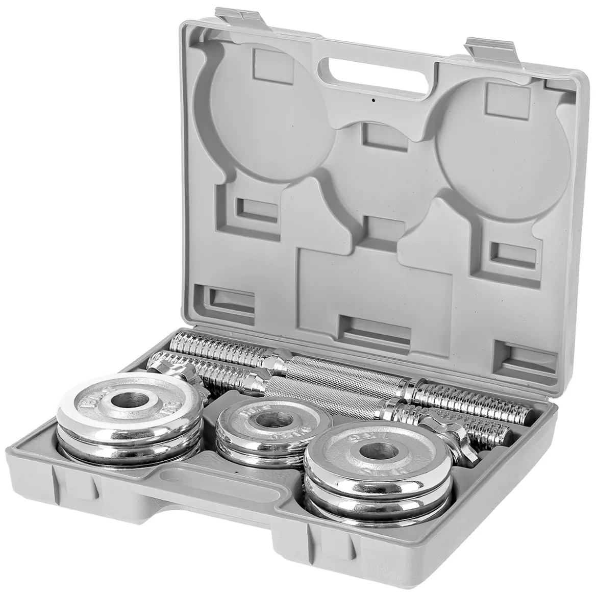 STC15 SZTANGIELKI REGULOWANE W WALIZCE CHROMOWANE 15KG HMS
