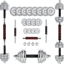 STC30 SZTANGIELKI REGULOWANE W WALIZCE CHROMOWANE 30KG HMS