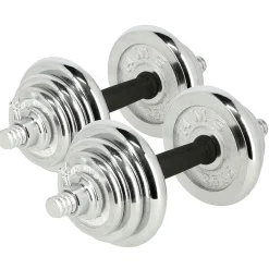 STC21 SZTANGIELKI REGULOWANE W WALIZCE CHROMOWANE 20KG HMS