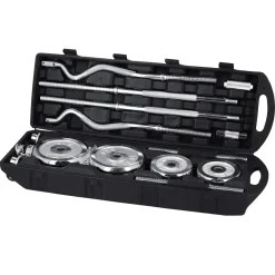 STC55 SZTANGIELKI REGULOWANE W WALIZCE CHROMOWANE 55KG HMS