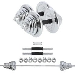 STC55 SZTANGIELKI REGULOWANE W WALIZCE CHROMOWANE 55KG HMS