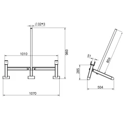 STR44 PODNOŚNIK DO SZTANGI DEADLIFT BARBELL JACK COMMERCIAL HMS