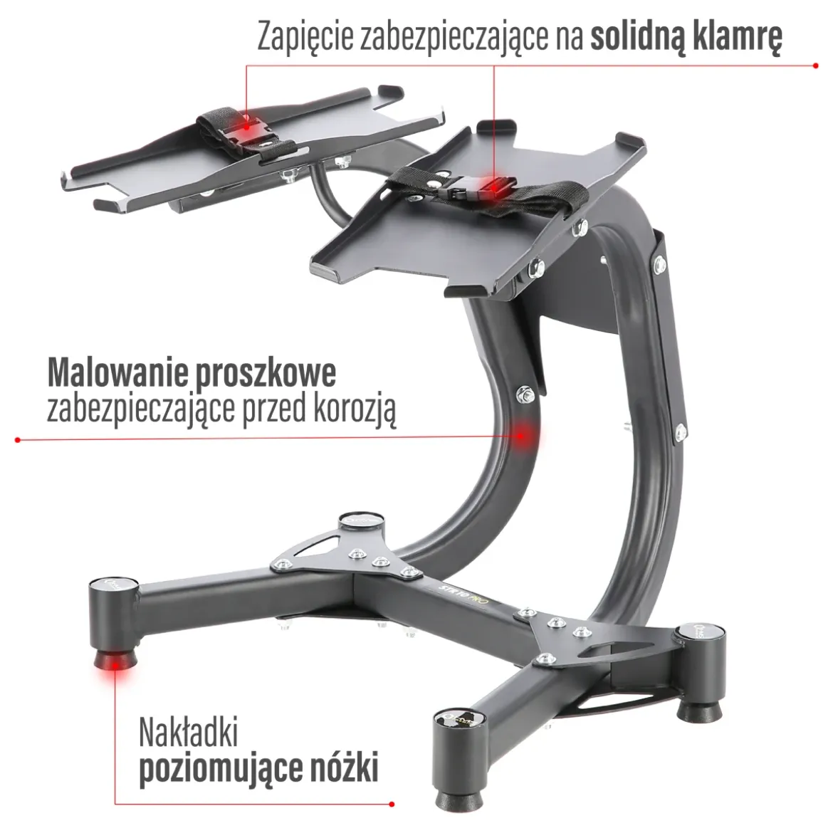 STR10 PRO STOJAK NA SZTANGIELKI REGULOWANE HMS PREMIUM