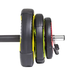 SZTANGA FITNESS Z TALERZAMI I ZACISKAMI SBP15 HMS