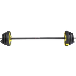 SZTANGA FITNESS Z TALERZAMI I ZACISKAMI SBP15 HMS