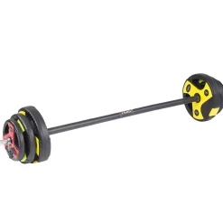 SZTANGA FITNESS Z TALERZAMI I ZACISKAMI SBP15 HMS