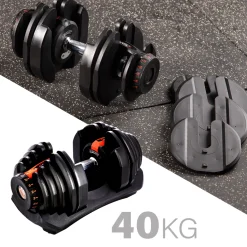Sztangielka regulowana HMS SR80 40 kg z szybką regulacją obciążenia