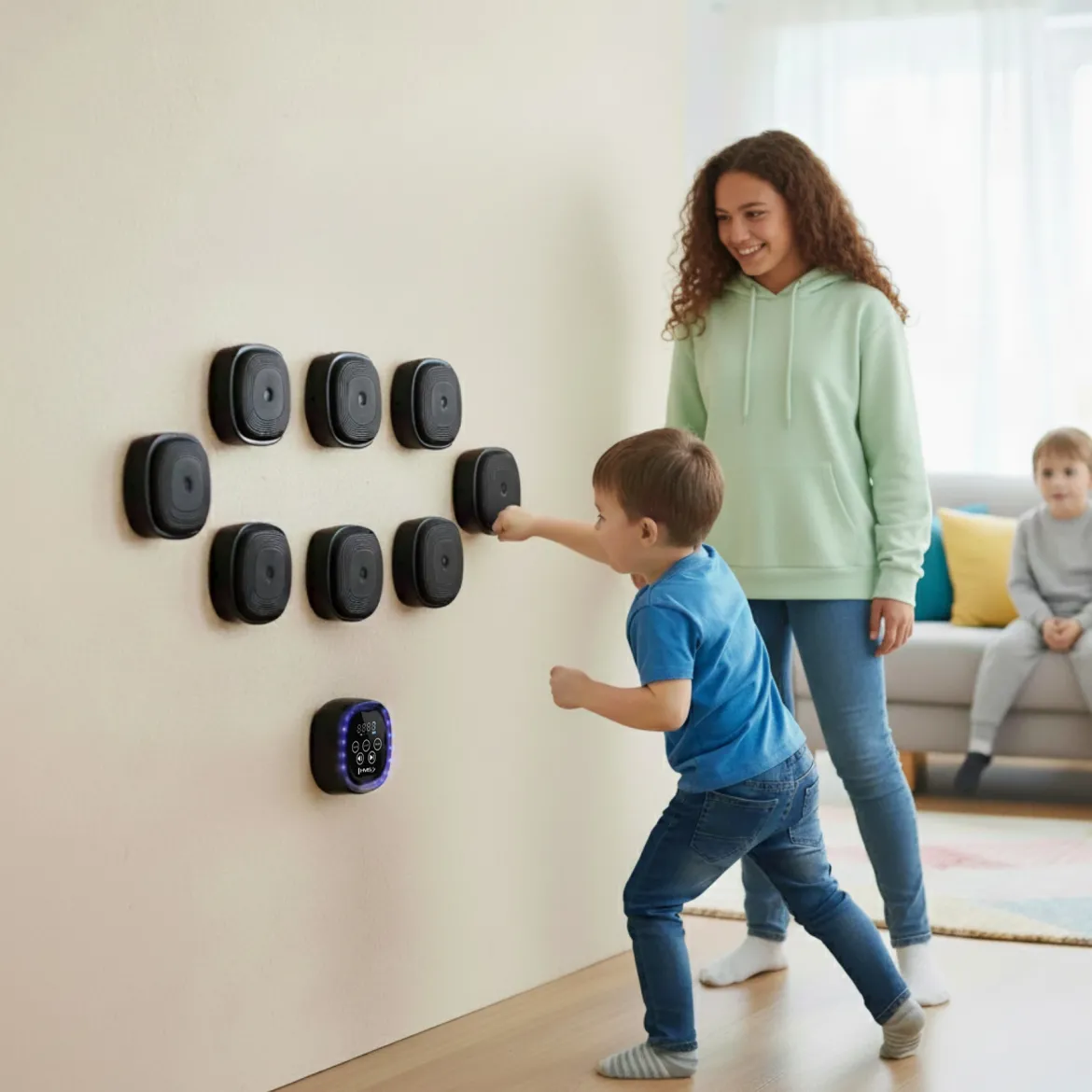 TARCZA BOKSERSKA MODUŁOWA BLUETOOTH Z MUZYKĄ I RĘKAWICAMI TB05 HMS