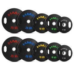 TOG ZESTAW TALERZY OLIMPIJSKICH OGUMOWANYCH 2 x 5 - 25 KG (150 KG) HMS