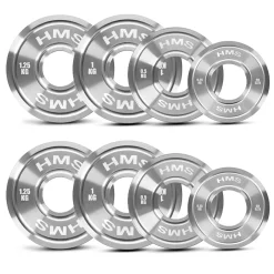 TOS ZESTAW TALERZY OLIMPIJSKICH STALOWYCH KALIBROWANYCH 2 x 0.25 - 1.25 KG (6 KG) HMS