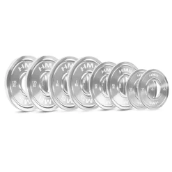 TOS ZESTAW TALERZY OLIMPIJSKICH STALOWYCH KALIBROWANYCH 2 x 0.25 - 1.25 KG (6 KG) HMS