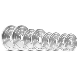 TOS ZESTAW TALERZY OLIMPIJSKICH STALOWYCH KALIBROWANYCH 2 x 1.5 - 5.0 KG (22 KG) HMS