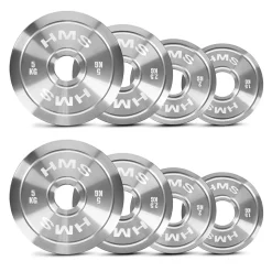 TOS ZESTAW TALERZY OLIMPIJSKICH STALOWYCH KALIBROWANYCH 2 x 1.5 - 5.0 KG (22 KG) HMS