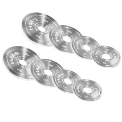 TOS ZESTAW TALERZY OLIMPIJSKICH STALOWYCH KALIBROWANYCH 2 x 1.5 - 5.0 KG (22 KG) HMS