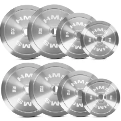 TOS ZESTAW TALERZY OLIMPIJSKICH STALOWYCH KALIBROWANYCH 2 x 10 - 50 KG (140 KG) HMS