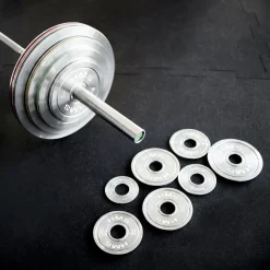 TOS ZESTAW TALERZY OLIMPIJSKICH STALOWYCH KALIBROWANYCH 2 x 10 - 50 KG (140 KG) HMS