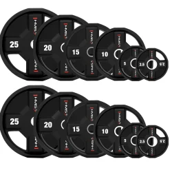 TPC SET ZESTAW TALERZY OLIMPIJSKICH POLIURETANOWYCH 2 x 2.5 - 25 KG CPU (155 KG) HMS