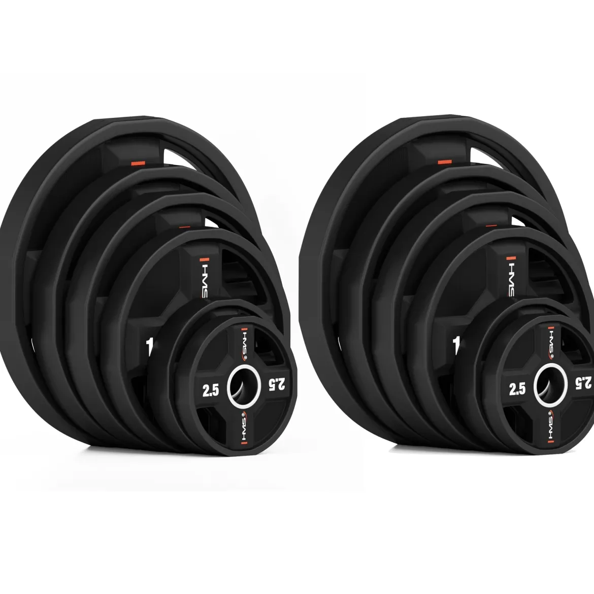 TPC SET ZESTAW TALERZY OLIMPIJSKICH POLIURETANOWYCH 2 x 2.5 - 25 KG CPU (155 KG) HMS
