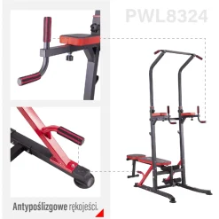 Wielofunkcyjna stacja treningowa z drążkiem i ławką HMS PWL8324