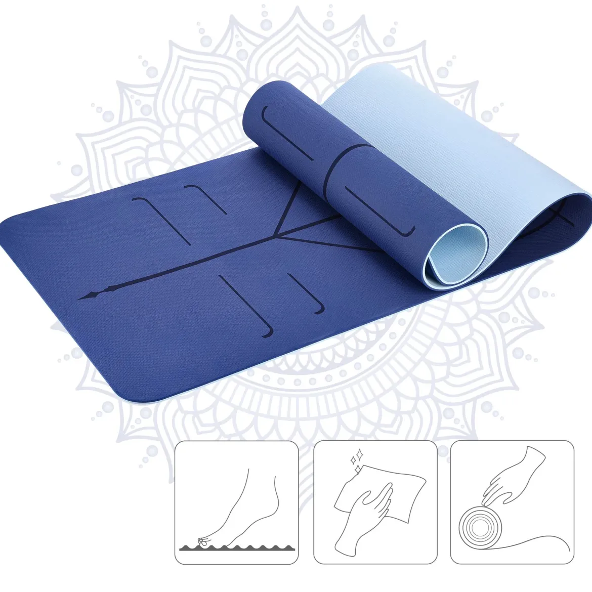 YM10 MATA TPE DO JOGI DARK BLUE HMS