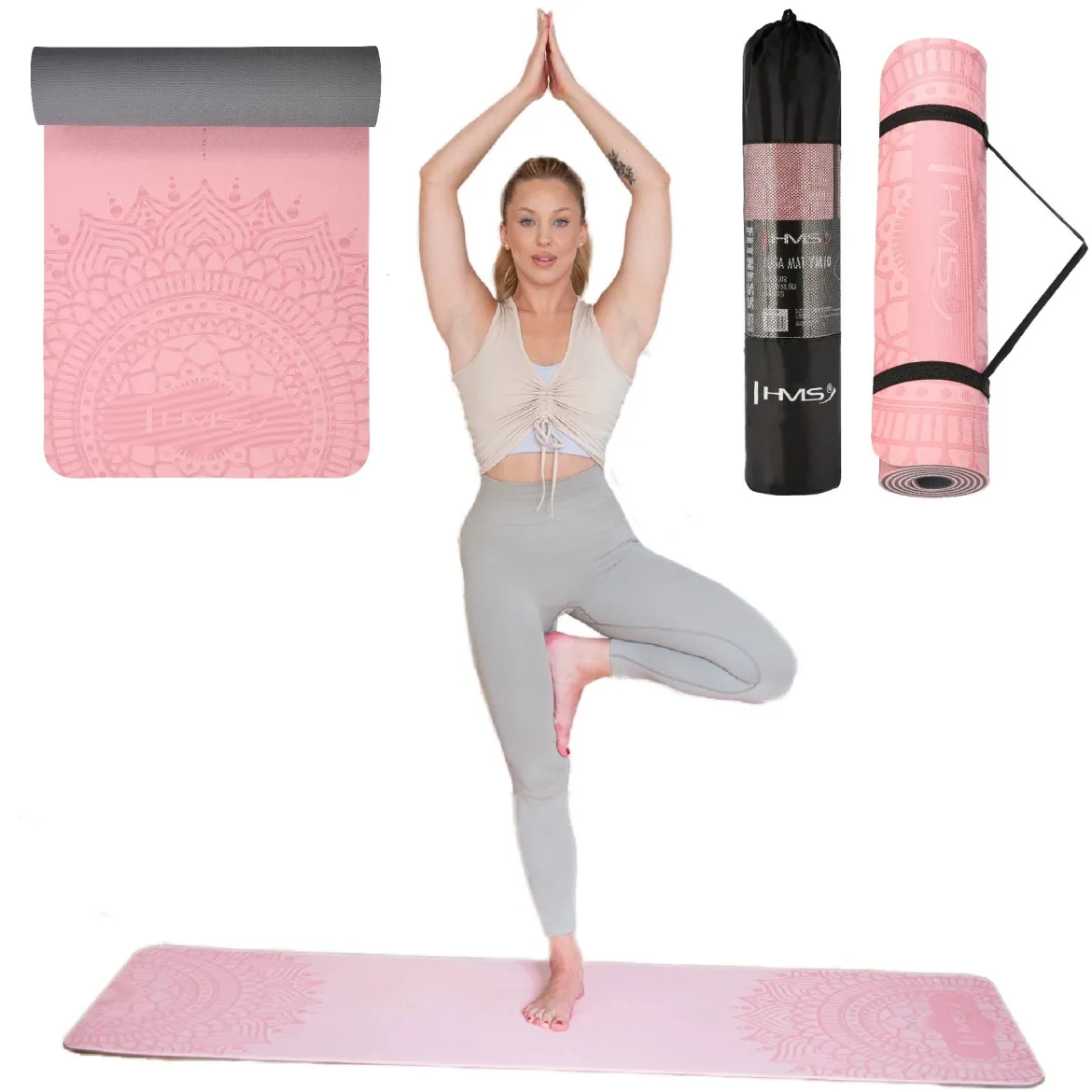 YM10 MATA TPE DO JOGI LIGHT PINK HMS