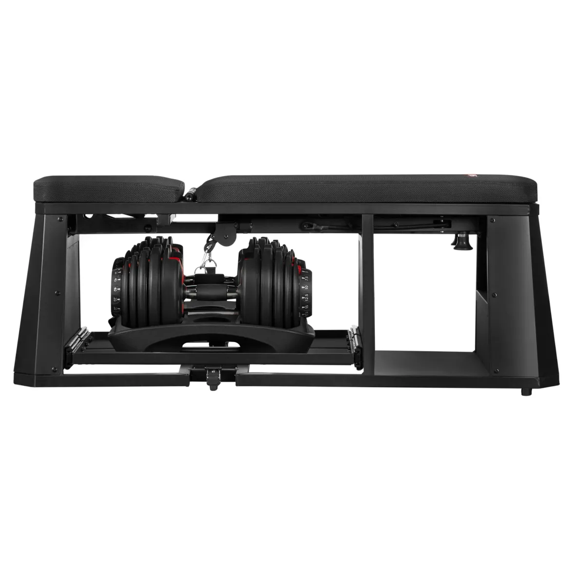 ZESTAW ŁAWKA TRENINGOWA ZE SCHOWKIEM I RAMIONAMI LM4012 + 2X SZTANGIELKA REGULOWANA SR52 HMS
