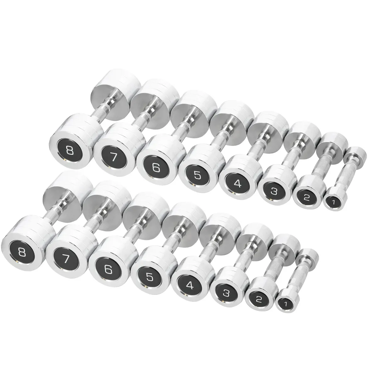 ZESTAW HANTLI CHD 2 x 1 - 8 KG (72 KG) + STOJAK STR36 HMS