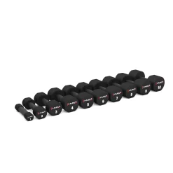 ZESTAW HANTLI POLIURETANOWYCH HPT 2 x 1 - 10 KG (110 KG) + STOJAK STR37 HMS