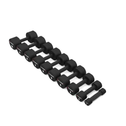 ZESTAW HANTLI POLIURETANOWYCH HPT 2 x 1 - 10 KG (110 KG) + STOJAK STR37 HMS