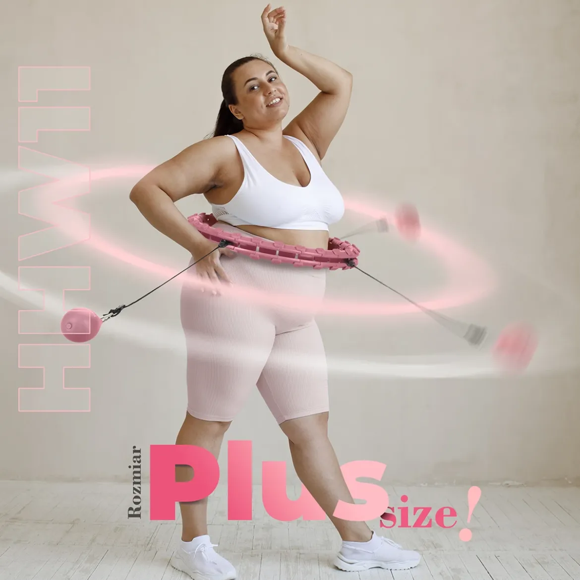 ZESTAW HHW11 LIGHT PINK Z WYPUSTKAMI I OBCIĄŻNIKIEM + PAS BR163 PLUS SIZE HMS